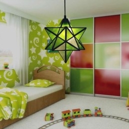 מנורת תליון זכוכית צבעונית אירופאית Creative Star