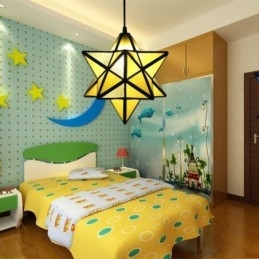 מנורת תליון זכוכית צבעונית אירופאית Creative Star
