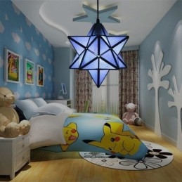 מנורת תליון זכוכית צבעונית אירופאית Creative Star