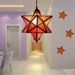מנורת תליון זכוכית צבעונית אירופאית Creative Star