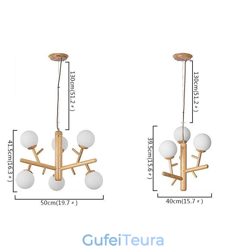 אור תליון מעץ Nordic Creative