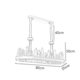 אור תליון קריסטל עכשווי אור תקרה קריסטל