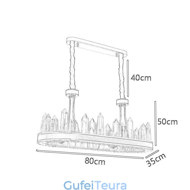 אור תליון קריסטל עכשווי אור תקרה קריסטל