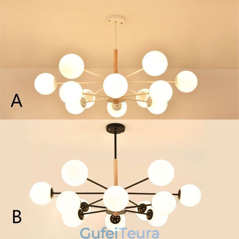 Magic Bean Pendant Light Creative Nordic Wooden Armature