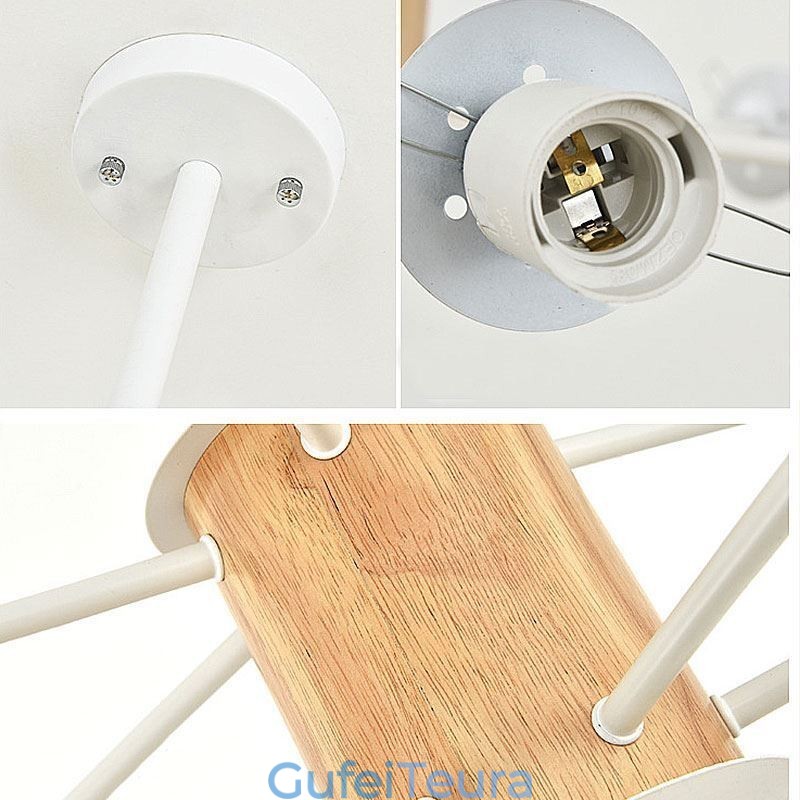 Magic Bean Pendant Light Creative Nordic Wooden Armature