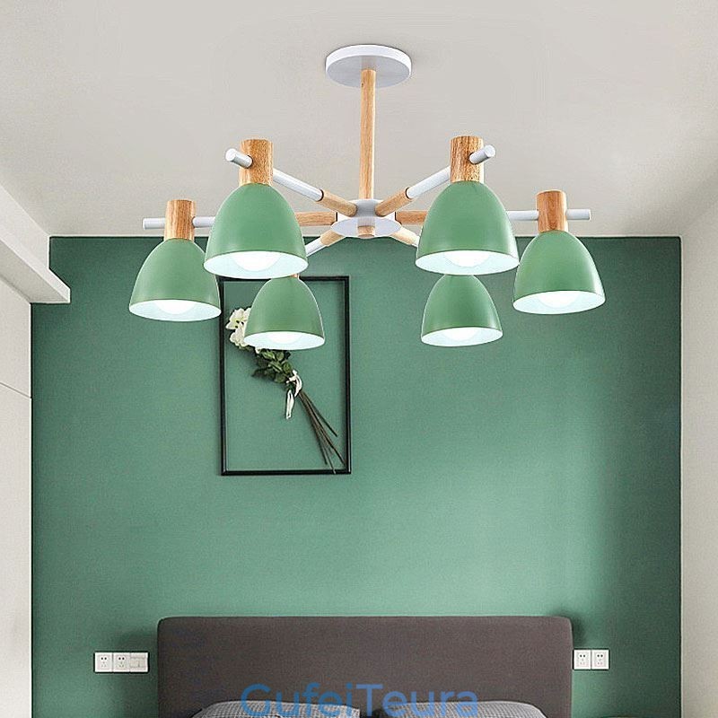 Modern Simple Macaron Pendel Light Creative Wooden Light