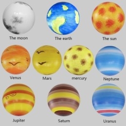 Nordic Planet Design מנורת תליון ייחודית מערכת שמש כוכבי לכת נברשת