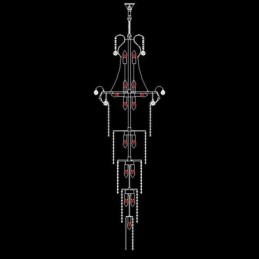 נברשת קריסטל תליון אירופי ארוך