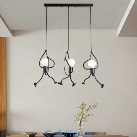 מנורת תליון מודרנית יצירתית בצורת אדם קטן מנורת בית בודדת