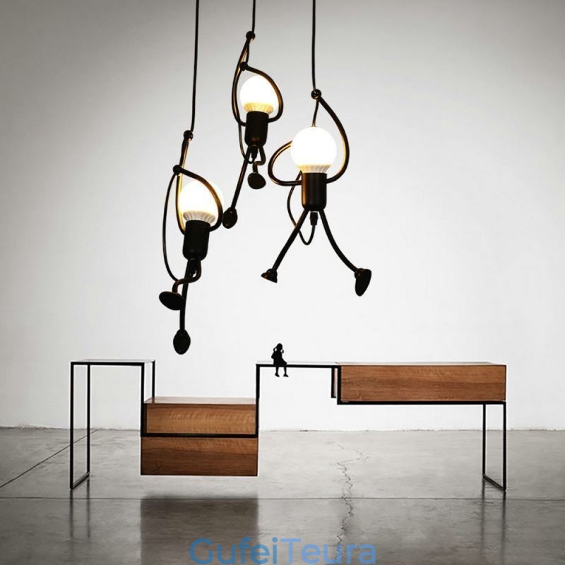 מנורת תליון מודרנית יצירתית בצורת אדם קטן מנורת בית בודדת