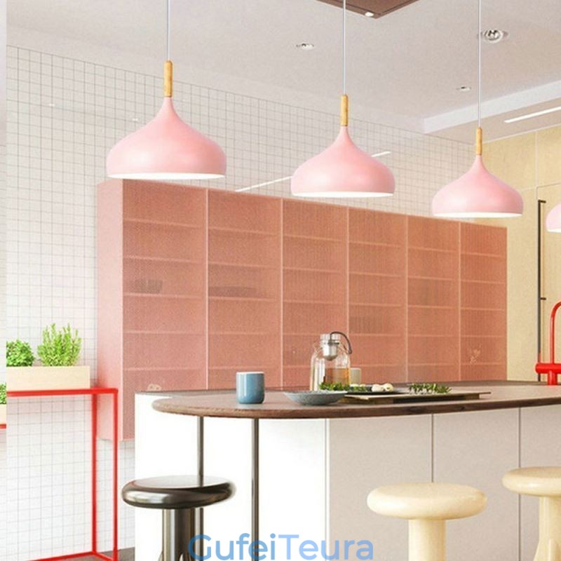 אור תליון מודרני אלומיניום מנורת מקרון לבית אור מתכוונן