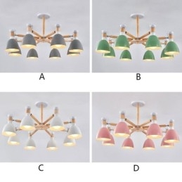 Nordic Macaron תליון נברשת עץ Creative Wood