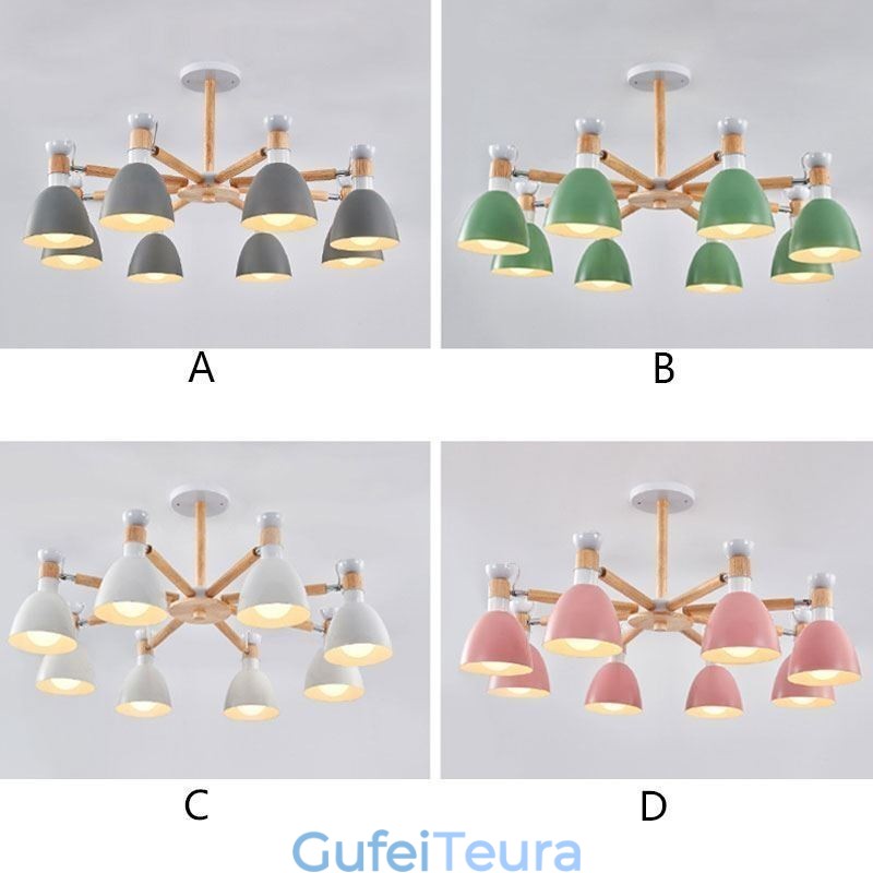 Nordic Macaron תליון נברשת עץ Creative Wood