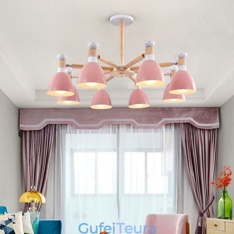 Nordic Macaron תליון נברשת עץ Creative Wood