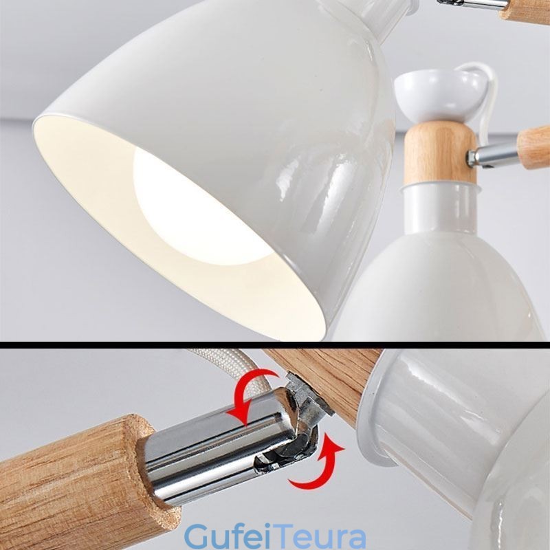 Nordic Macaron תליון נברשת עץ Creative Wood