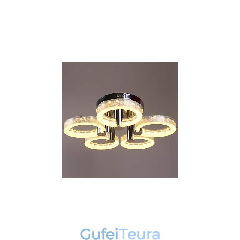 נברשת אקרילית עם 5 נורות (גימור כרום)