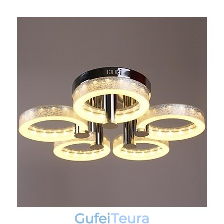 נברשת אקרילית עם 5 נורות (גימור כרום)