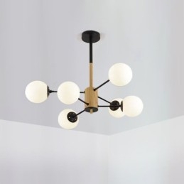 Magic Bean Pendant Light Creative Nordic Wooden Armature