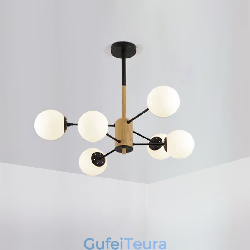 Magic Bean Pendant Light Creative Nordic Wooden Armature