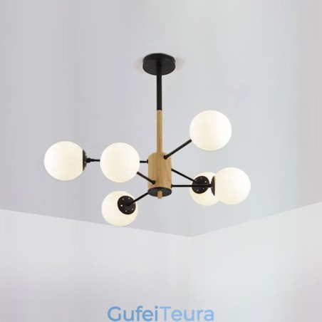 Magic Bean Pendant Light Creative Nordic Wooden Armature Magic Bean Pendant Light Creative Nordic Wooden Armature