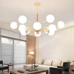 Magic Bean Pendant Light Creative Nordic Wooden Armature