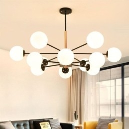 Magic Bean Pendant Light Creative Nordic Wooden Armature