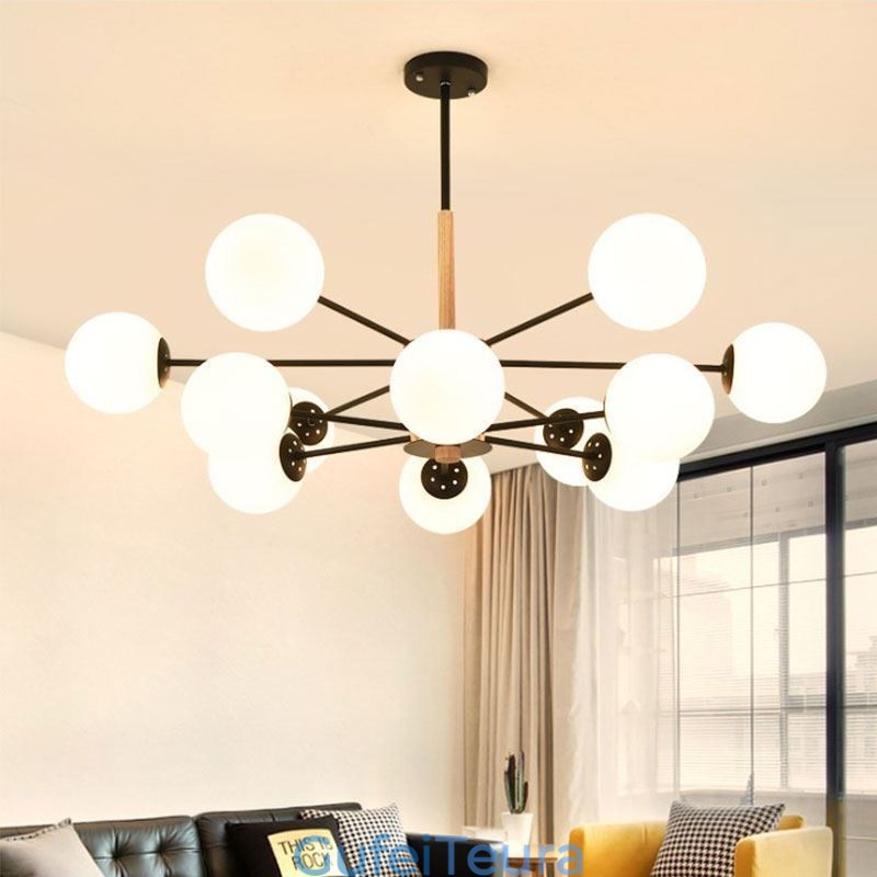 Magic Bean Pendant Light Creative Nordic Wooden Armature