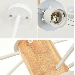 Magic Bean Pendant Light Creative Nordic Wooden Armature