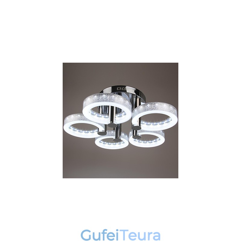 נברשת אקרילית עם 5 נורות (גימור כרום)