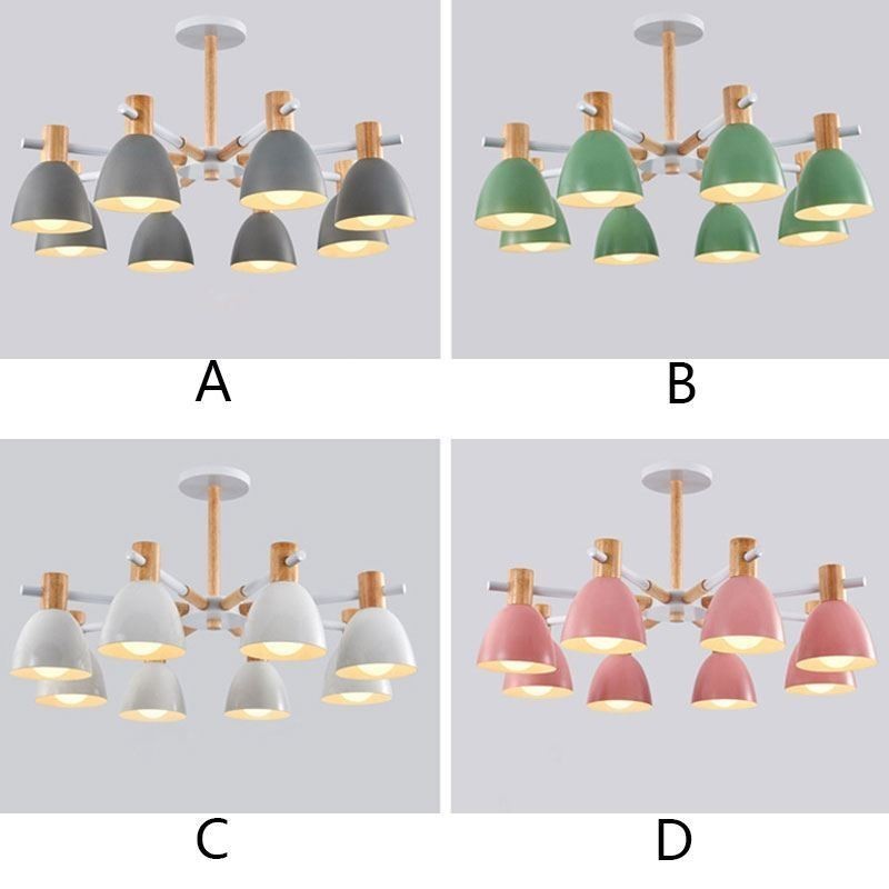 Modern Simple Macaron Pendel Light Creative Wooden Light