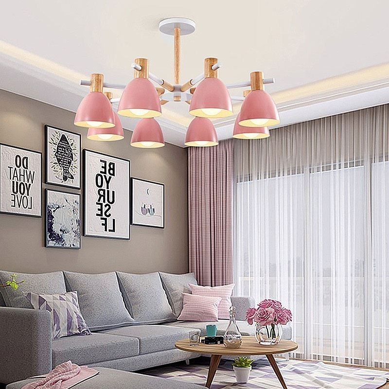 Modern Simple Macaron Pendel Light Creative Wooden Light