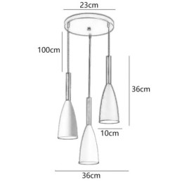 אור תליון מודרני פשוט שלוש נורות Creative אלומיניום ארט תאורה בית קפה