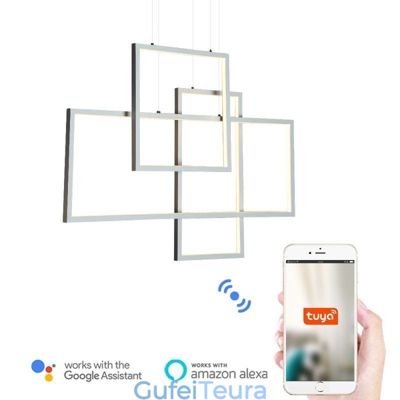 אור תליון נורדי גיאומטרי מרובע אור תליון