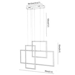 אור תליון נורדי גיאומטרי מרובע אור תליון