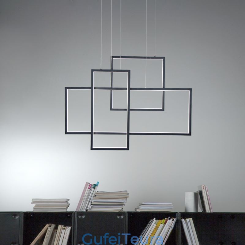 אור תליון נורדי גיאומטרי מרובע אור תליון