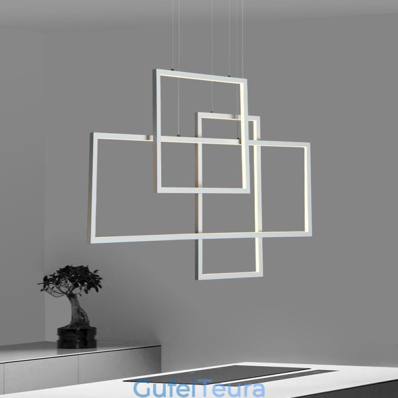 אור תליון נורדי גיאומטרי מרובע אור תליון