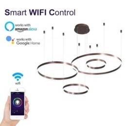 תאורת תליון פוסט מודרנית תאורת תליון בצורת טבעת אקרילית