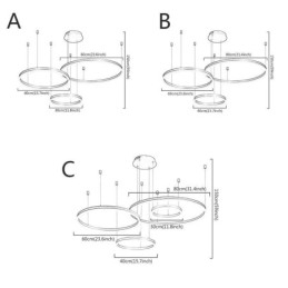 תאורת תליון פוסט מודרנית תאורת תליון בצורת טבעת אקרילית