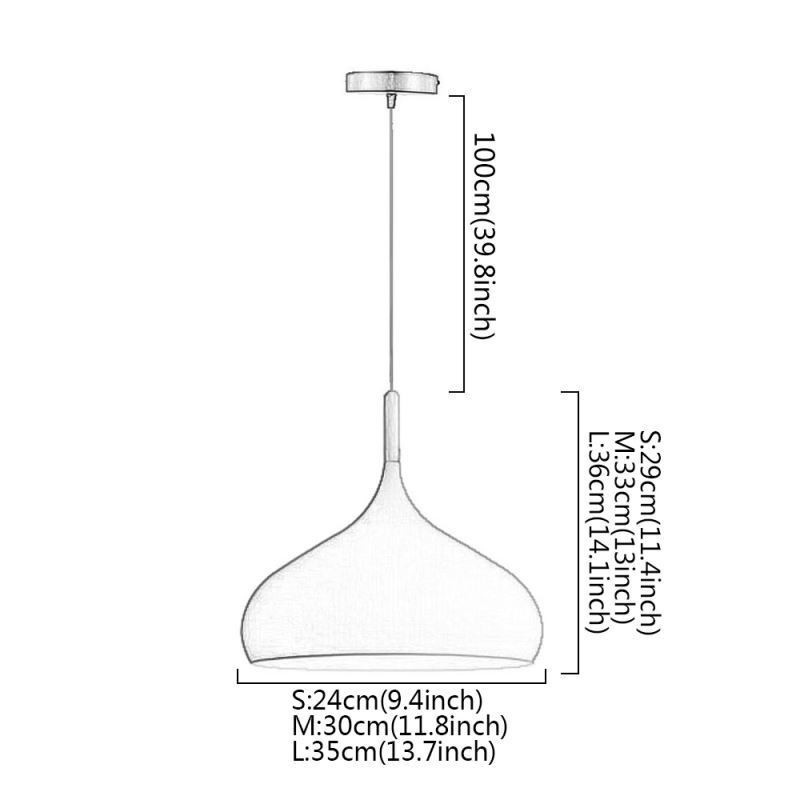 אור תליון מודרני אלומיניום מנורת מקרון לבית אור מתכוונן