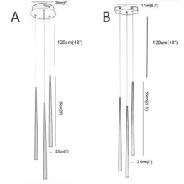 מודרני פשוט תליון אור צורת גליל תאורה מטאור מנורת גשם אור