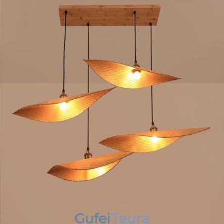 Creative Leaf Pendant Light תאורת חדר תה עכשווית במבוק Creative Leaf Pendant Light תאורת חדר תה עכשווית במבוק