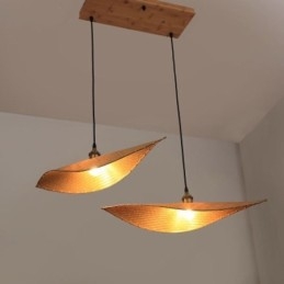 Creative Leaf Pendant Light תאורת חדר תה עכשווית במבוק