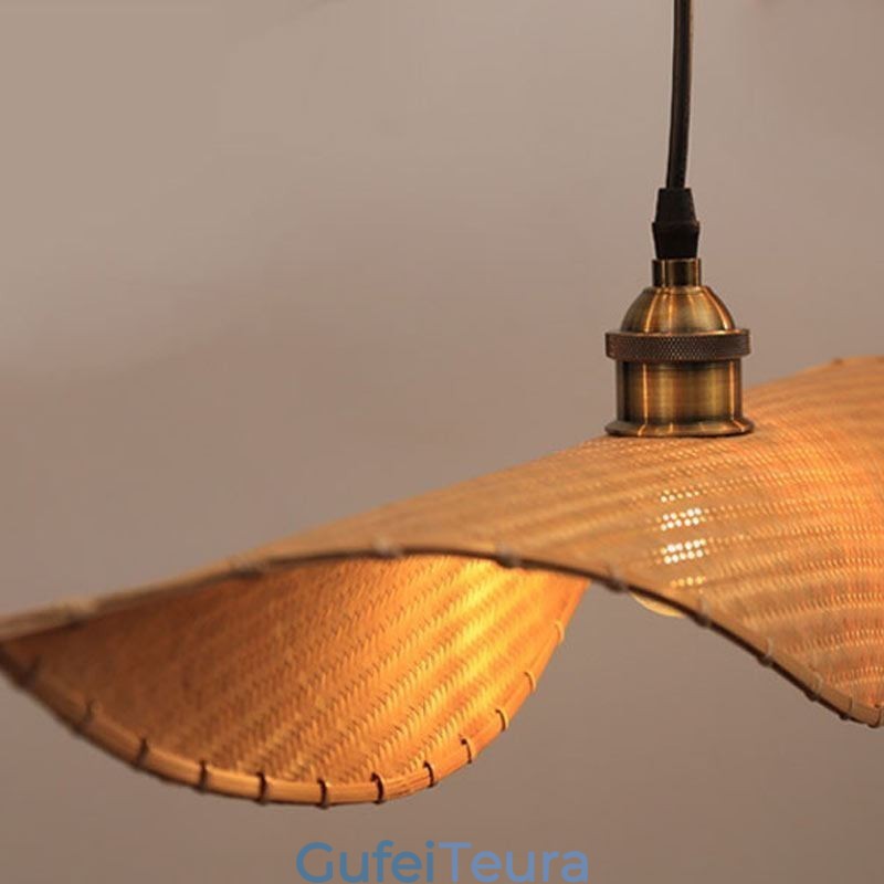 Creative Leaf Pendant Light תאורת חדר תה עכשווית במבוק