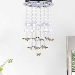 אור תליון נורדי Creative Butterfly Glass Light