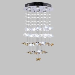 אור תליון נורדי Creative Butterfly Glass Light