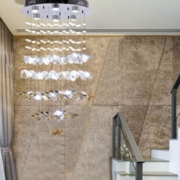 אור תליון נורדי Creative Butterfly Glass Light