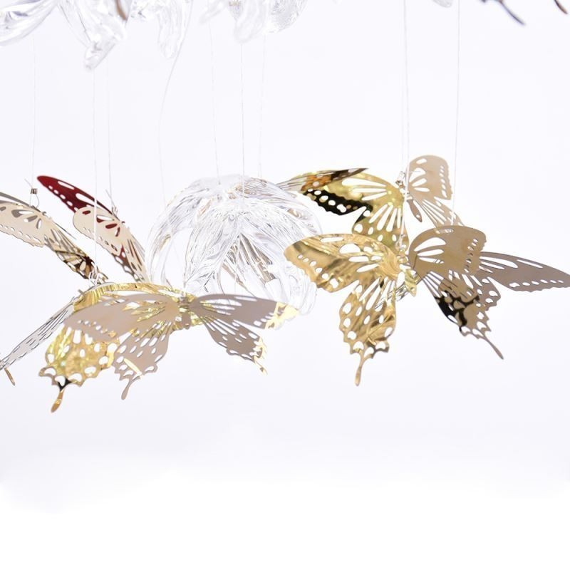אור תליון נורדי Creative Butterfly Glass Light