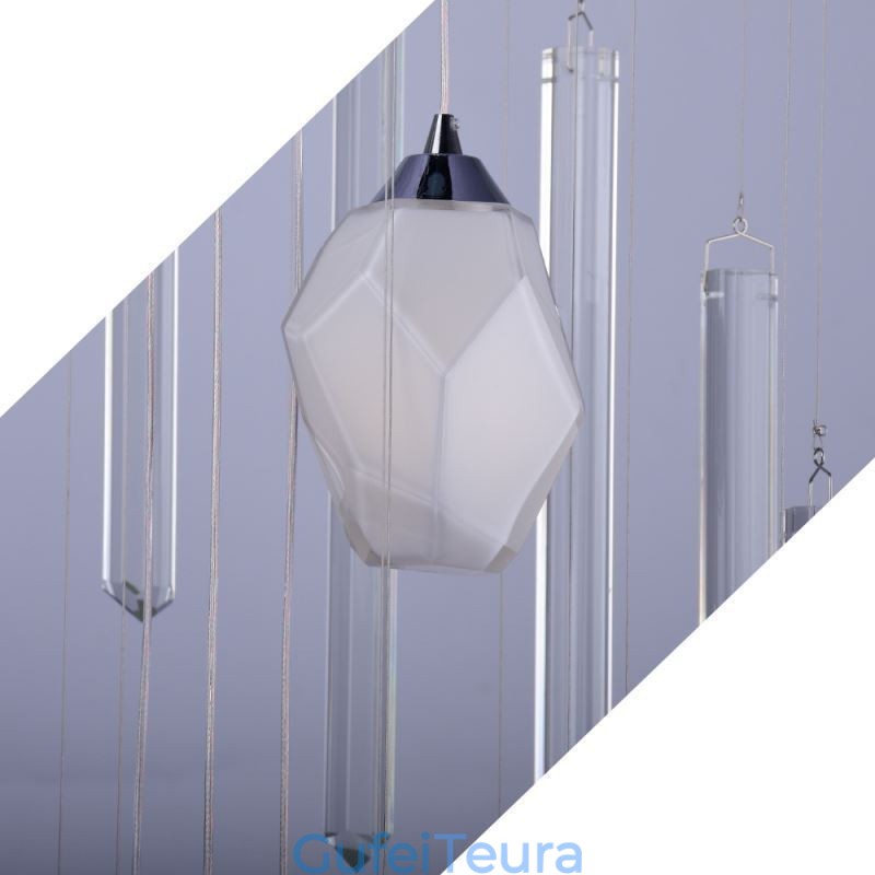 קלסטר תליון אור מודרני גדול תליון קריסטל נברשת דופלקס גרם מדרגות