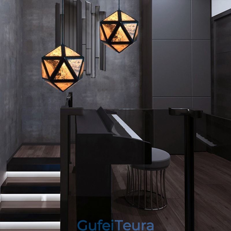 עיצוב שקוף תלת מימד בצורת יהלום גיאומטרי