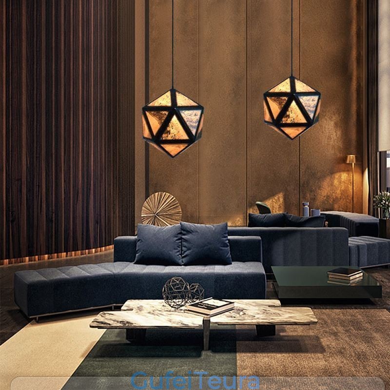 עיצוב שקוף תלת מימד בצורת יהלום גיאומטרי